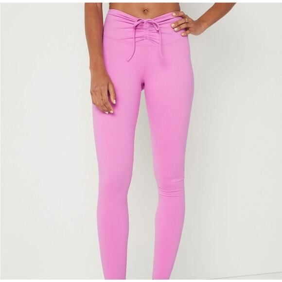 PINK Active Victoria's Secret Ruched V Waist Adjustable Leggings Size L - Picture 3 of 11